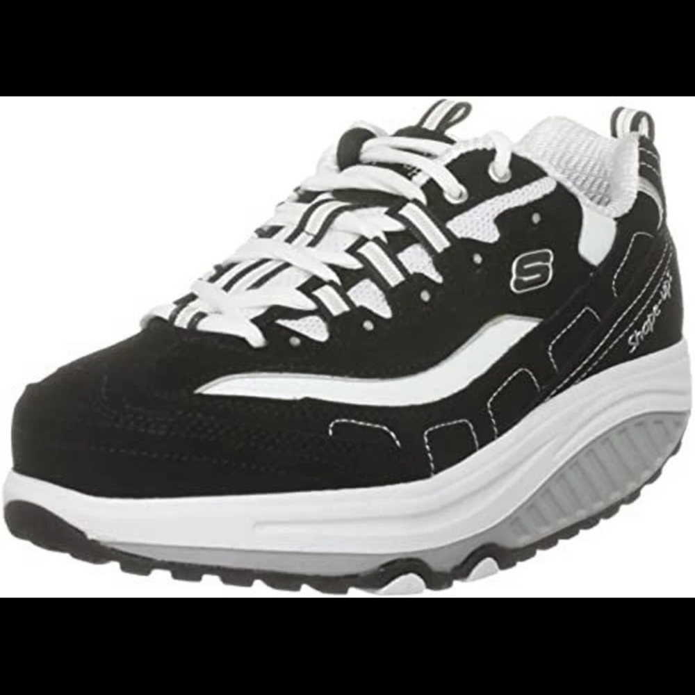 SKECHERS shape ups black and white size